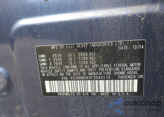 4S3BNBD6XF3040274: 42295181