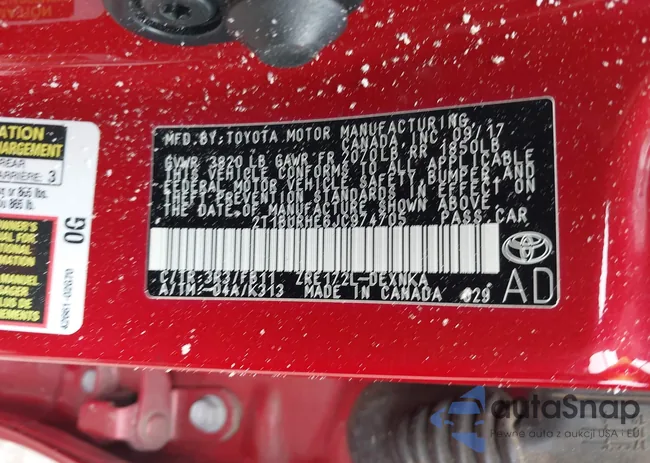 2T1BURHE6JC974705: 42296208