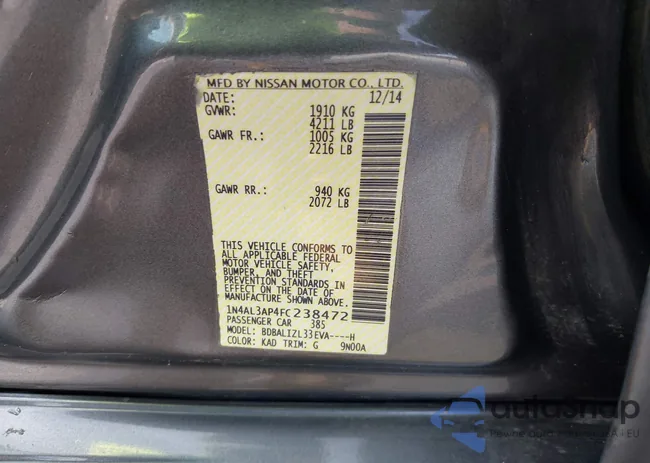 1N4AL3AP4FC238472: 42296237