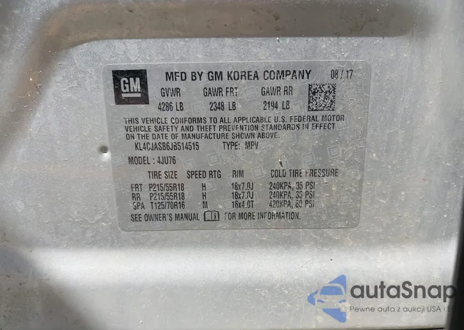 KL4CJASB6JB514515: 42296405