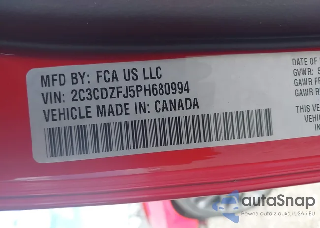 2C3CDZFJ5PH680994: 42296438