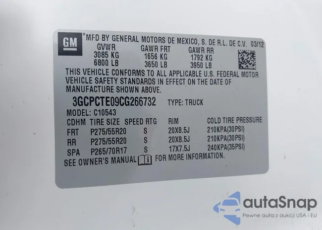 3GCPCTE09CG266732: 42296450