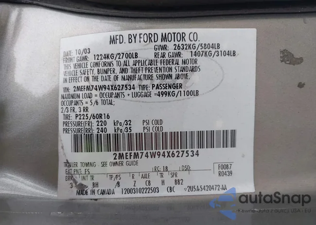 2MEFM74W94X627534: 42296560