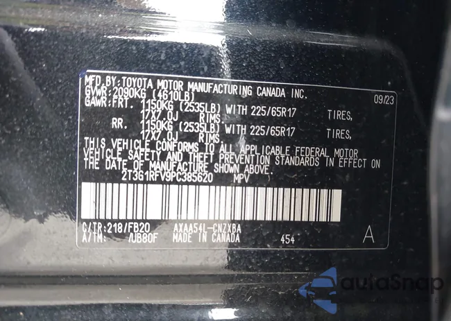 2T3G1RFV9PC385620: 42296566