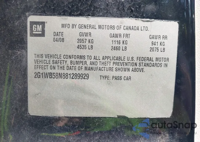 2G1WB58N881289929: 42296614