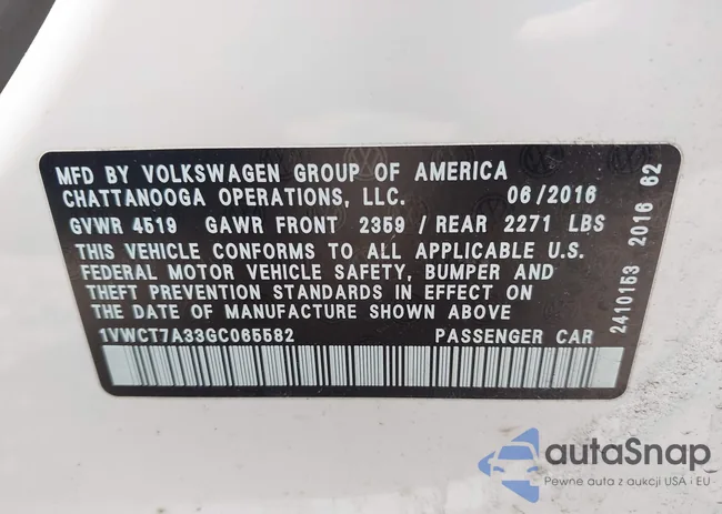 1VWCT7A33GC065582: 42296784