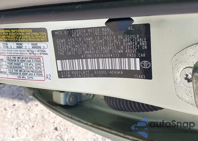 4T1BK36B36U064513: 42295880