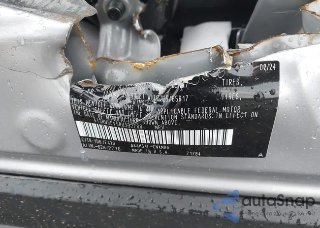 4T3RWRFV5RU132788: 42295886