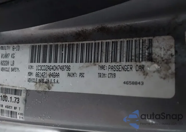 1C3CDZAG4DN748796: 42295910