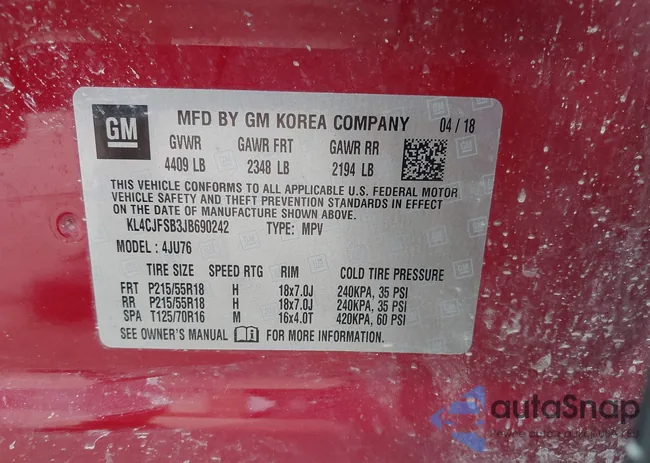 KL4CJFSB3JB690242: 42296001