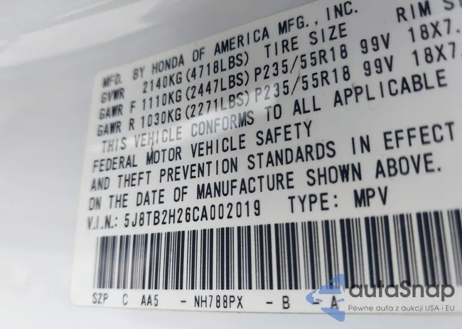 5J8TB2H26CA002019: 42296127