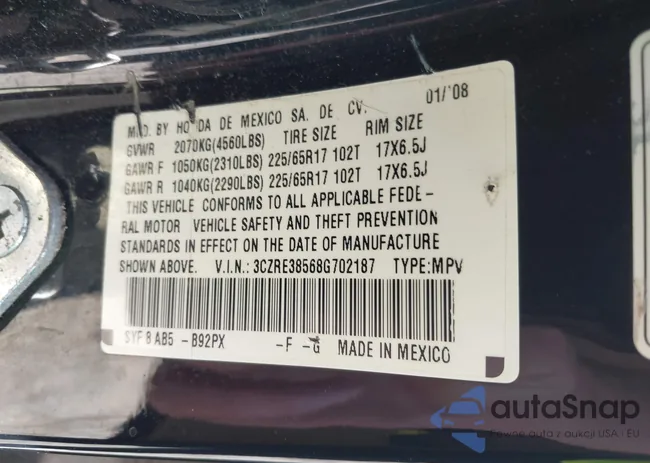 3CZRE38568G702187: 42297245