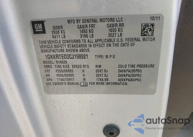 1GKKRTED2CJ198921: 42297260