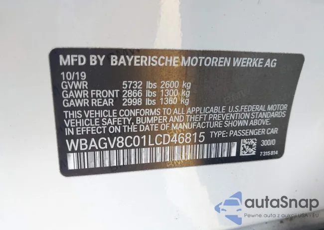 WBAGV8C01LCD46815: 42297355