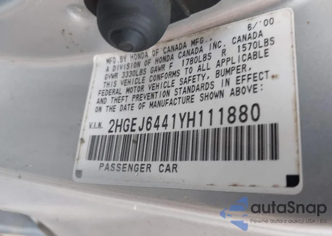 2HGEJ6441YH111880: 42297423