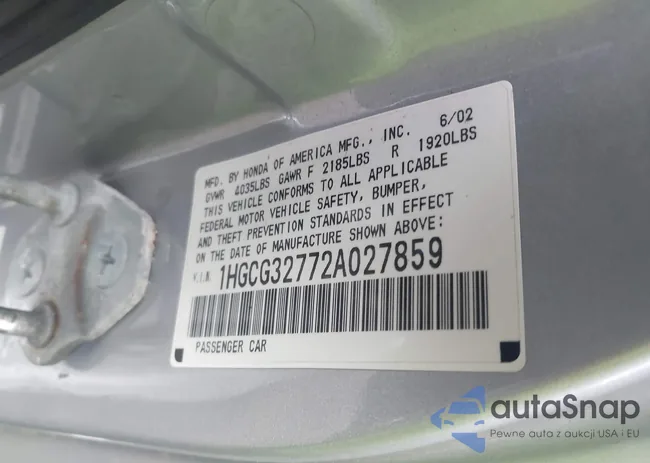 1HGCG32772A027859: 42297494