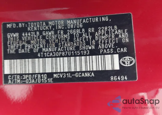 4T1CA30P87U115193: 42297558