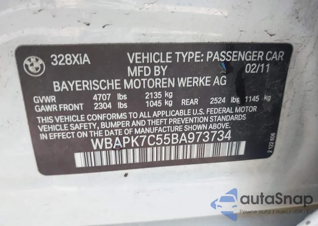 WBAPK7C55BA973734: 42297576