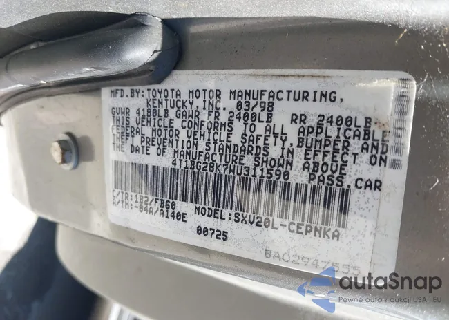 4T1BG28K7WU311590: 42297595