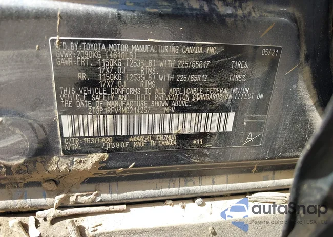 2T3P1RFV1MC214257: 42297014