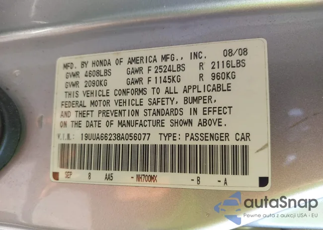 19UUA66238A056077: 42297128