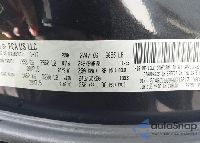 2C4RC1GG9HR633217: 42298397