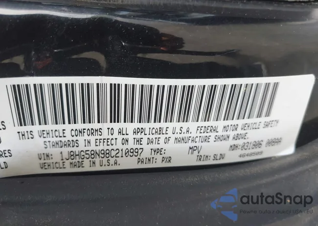 1J8HG58N98C210997: 42298540