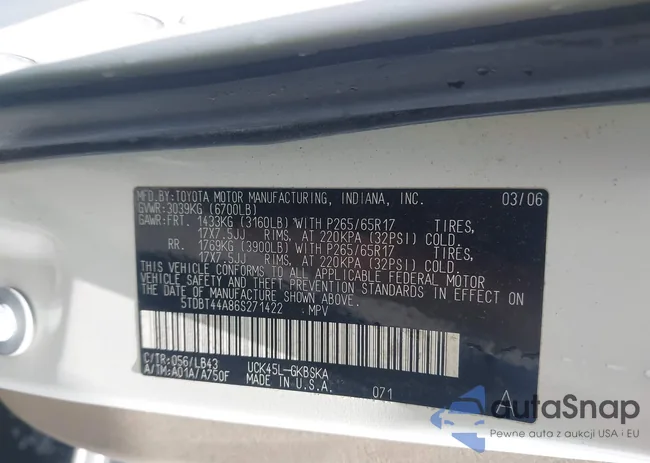 5TDBT44A86S271422: 42297924