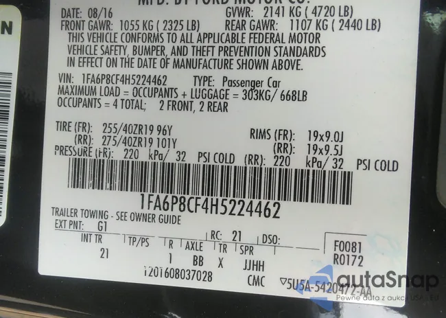 1FA6P8CF4H5224462: 42297936