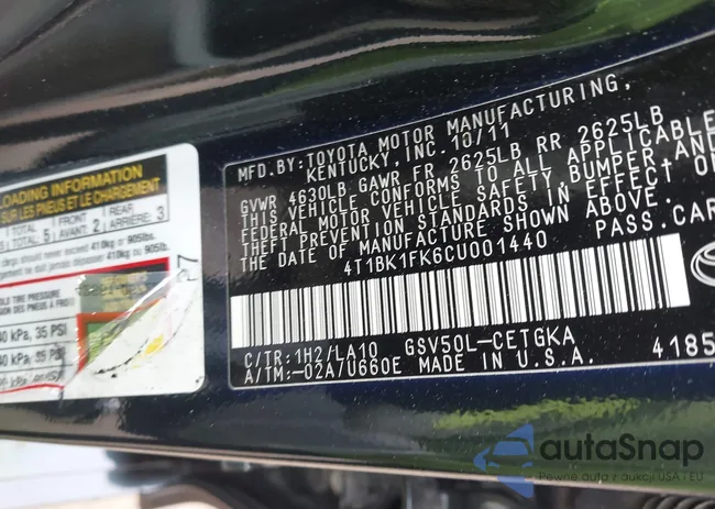 4T1BK1FK6CU001440: 42297941