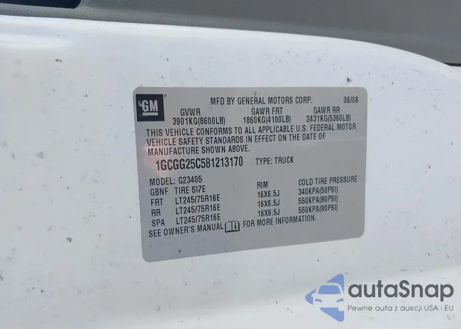 1GCGG25C581213170: 42297956