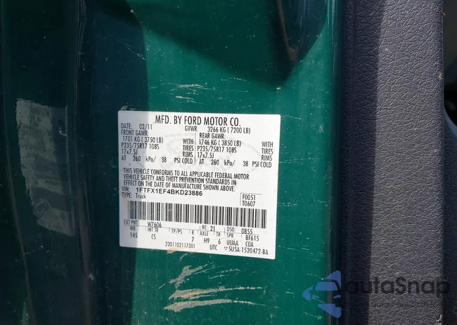 1FTFX1EF4BKD23886: 42297981