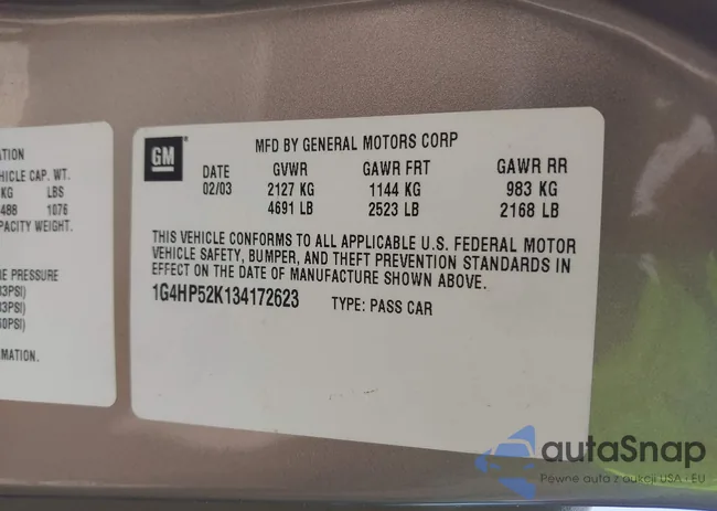 1G4HP52K134172623: 42298046