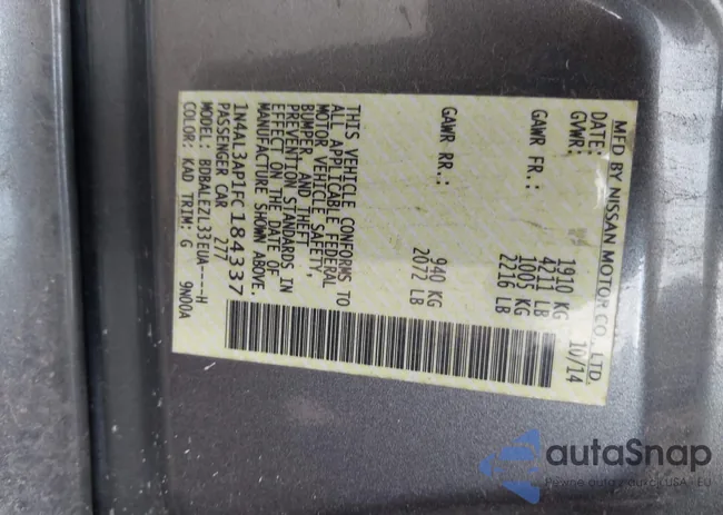 1N4AL3AP1FC184337: 42298047