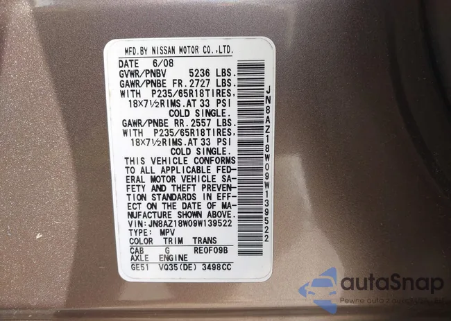 JN8AZ18W09W139522: 42299397