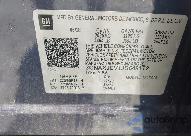 3GNAXJEV1JS649172: 42299403