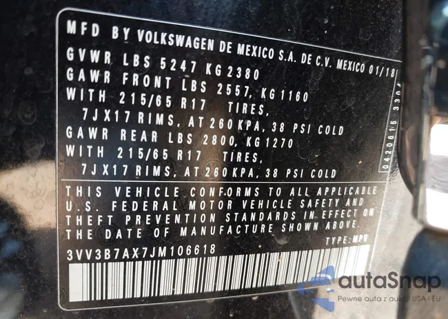 3VV3B7AX7JM106618: 42299737