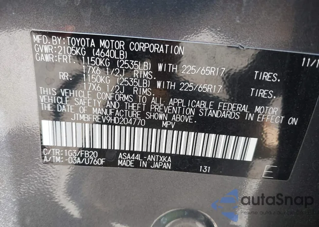 JTMBFREV9HD204770: 42299741