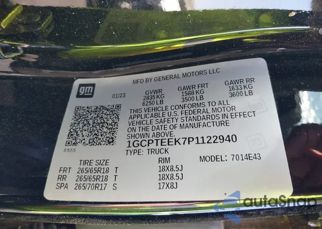 1GCPTEEK7P1122940: 42299012