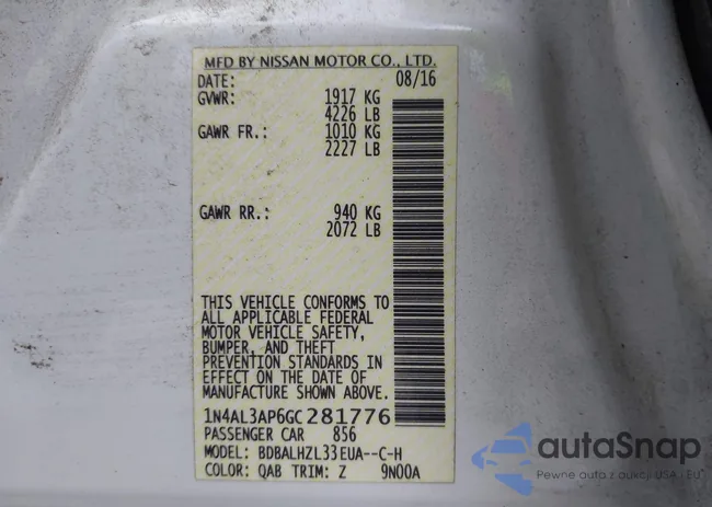 1N4AL3AP6GC281776: 42299123