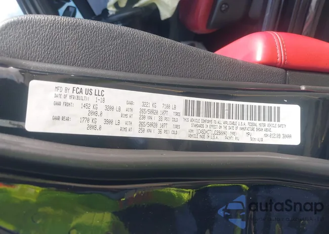 1C4SDHCT1JC290041: 42299161