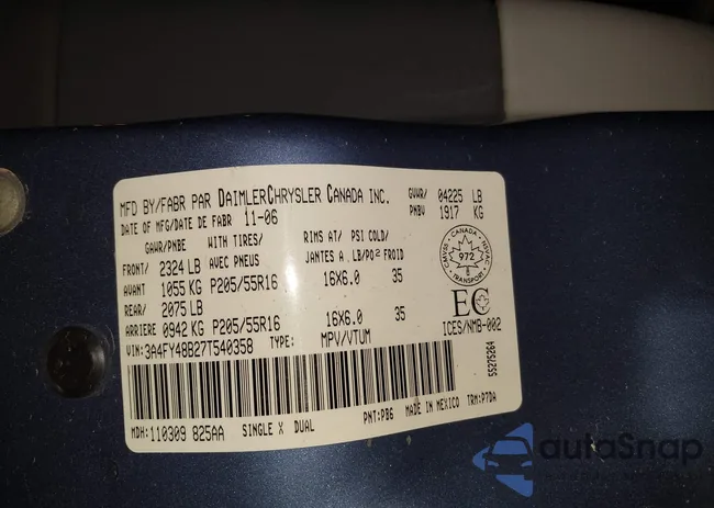 3A4FY48B27T540358: 42300547