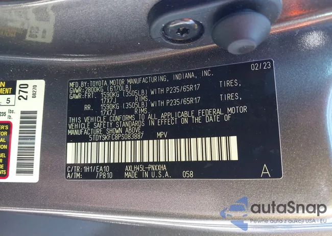 5TDYSKFC8PS083887: 42300654