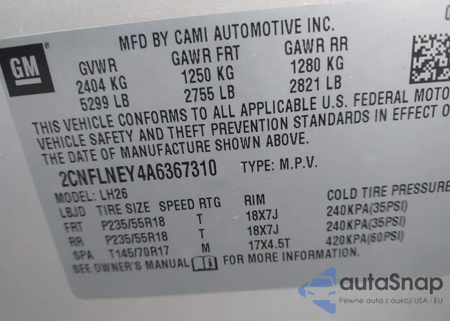 2CNFLNEY4A6367310: 42300737