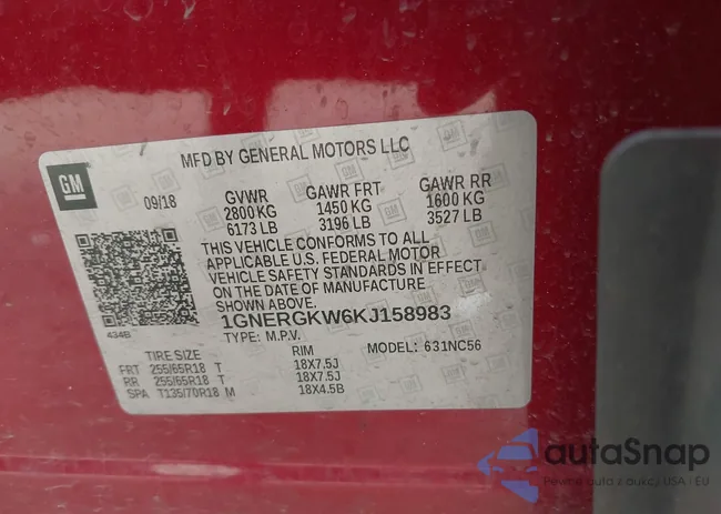 1GNERGKW6KJ158983: 42299934