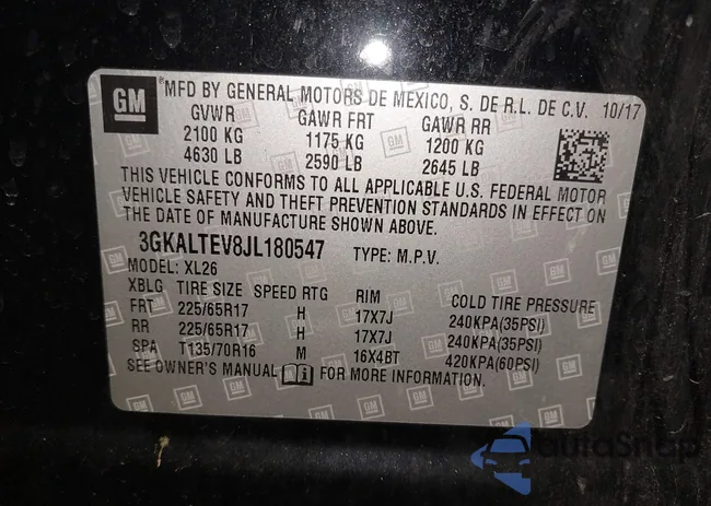 3GKALTEV8JL180547: 42299947