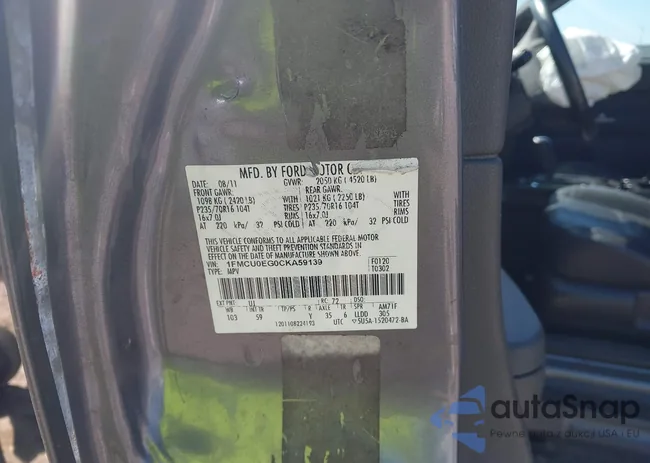 1FMCU0EG0CKA59139: 42300039