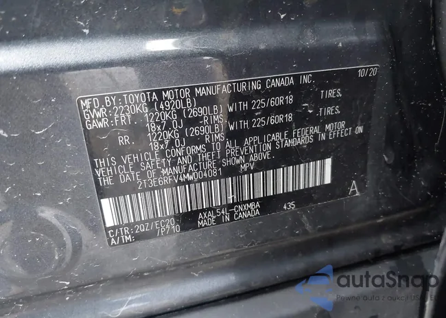 2T3E6RFV4MW004081: 42300195