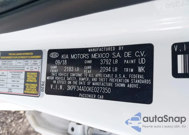 3KPF34AD0KE027350: 42301230