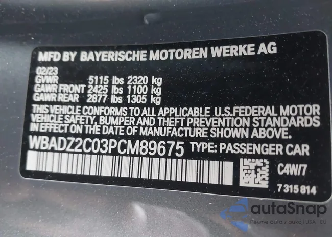 WBADZ2C03PCM89675: 42301276